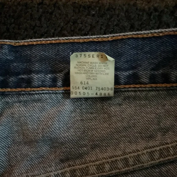 Vintage Sz 36 x 30 Men’s Levis 505 Regular Fit Jeans Medium Blue Y2K 90s - Picture 4 of 8
